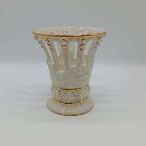 Lenox Illuminations Florentine and Pearl Trumpet Votive Candle Holder